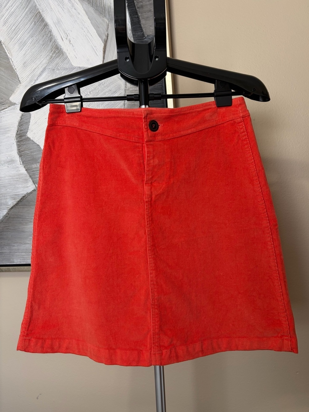 Fresh Produce Orange Corduroy ALine Mini Skirt Size Small